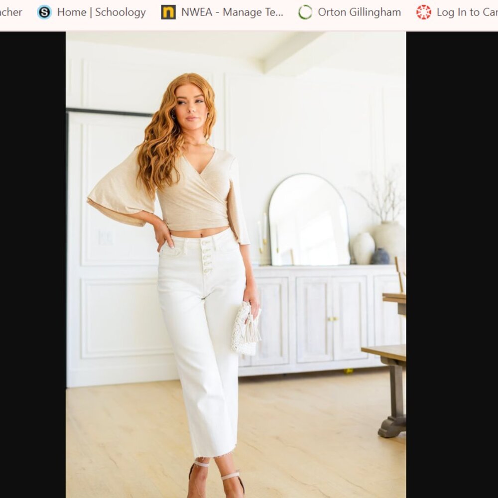 Judy Blue Shine Bright Cropped Wide Leg Jeans With Button